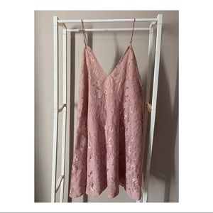 Pink Lace Mini Dress
